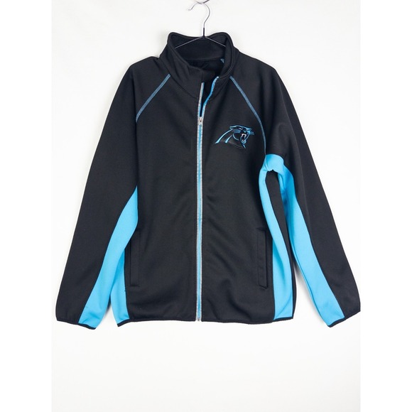 Other - VTG NFL Carolina Panthers Jacket Mens Full Zip M‎ Black Blue Logo Outdoor